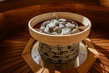 Haljas Hele DOUBLE - Luxury Glass 7 Person Outdoor Sauna w/ Changing Room - The Sauna Store
